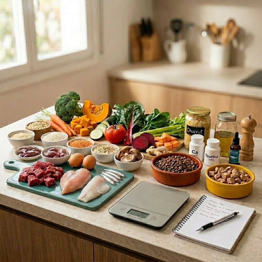Ingredientes naturales sobre un mesón de cocina: la base de cada formulación